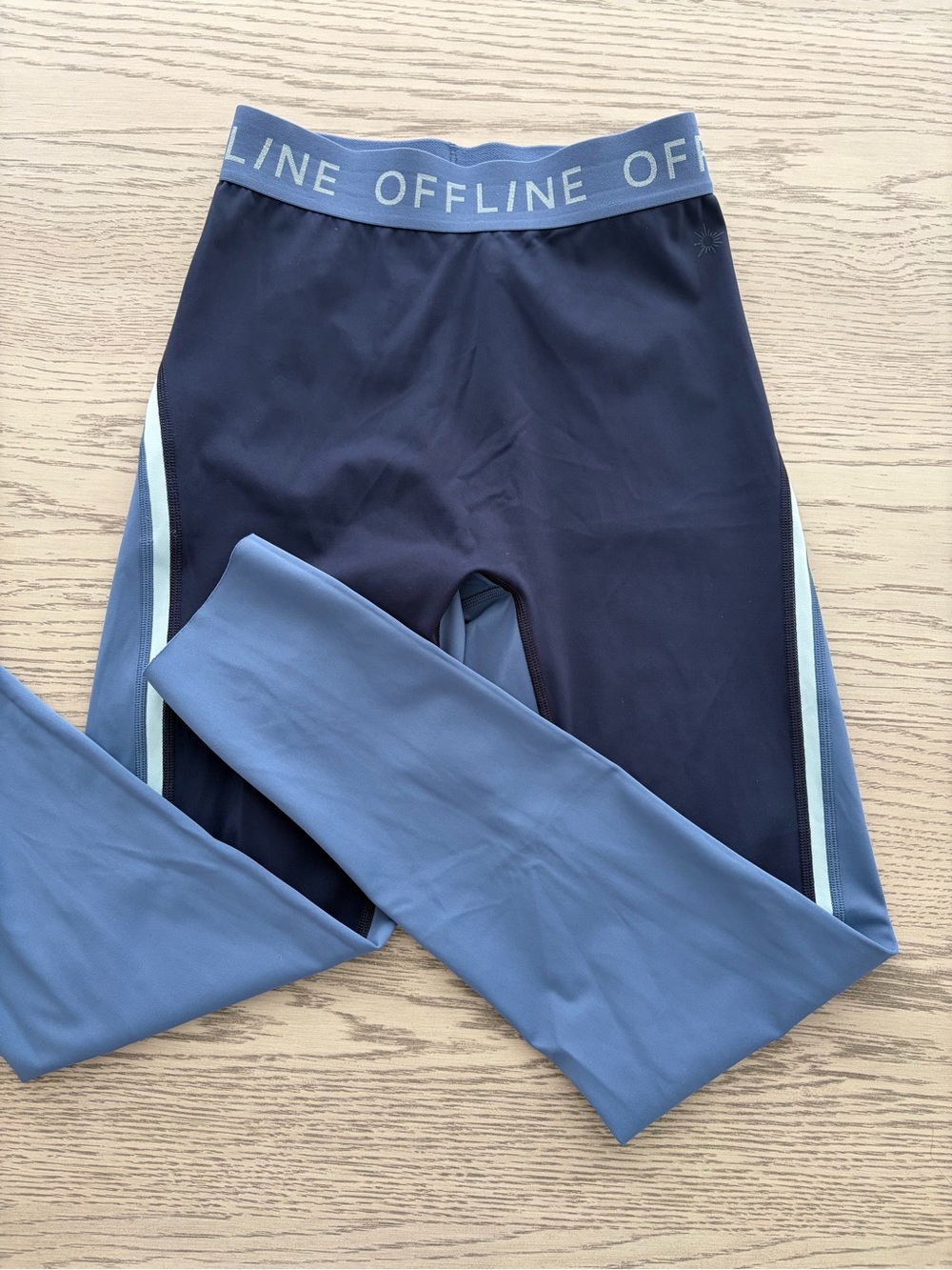 aerie Navy and Light Blue Girls' Active Leggings